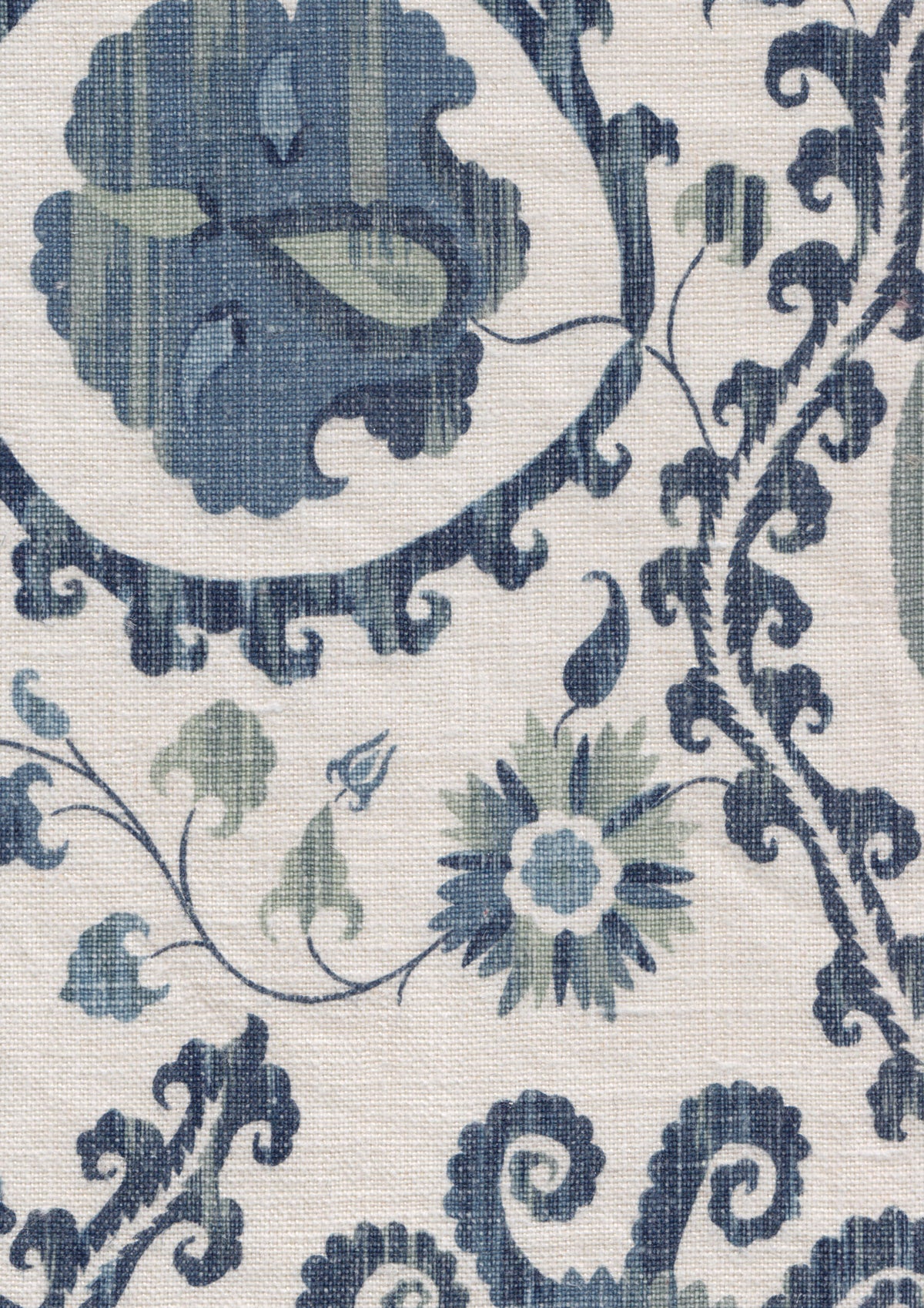 Lewis & Wood Oxus Cobalt Blue Made to Measure Roman Blinds – fabric detail