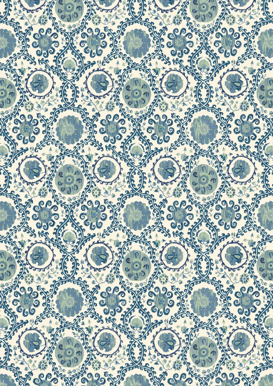 Lewis & Wood Oxus Cobalt Blue Made to Measure Roman Blinds – full width