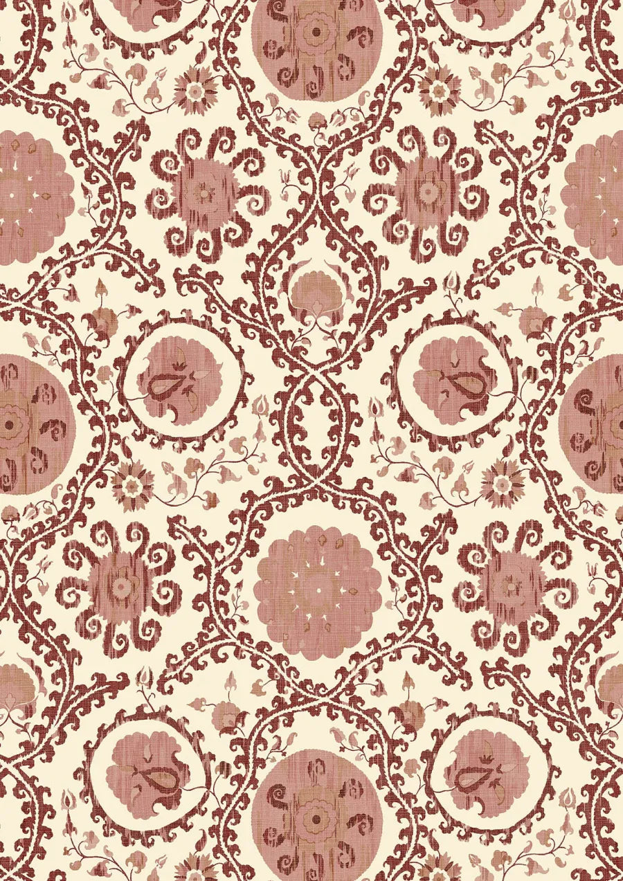 Lewis & Wood Oxus Dusky Pink Made to Measure Curtains – close-up