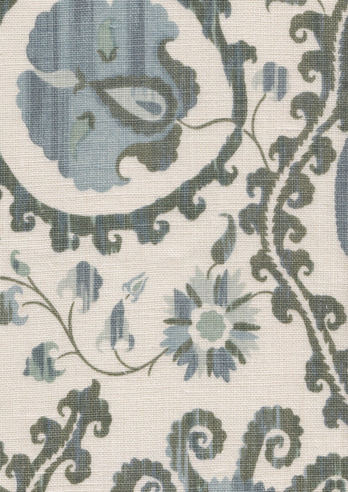 Lewis & Wood Oxus Ocean Blue Made to Measure Curtains – fabric detail
