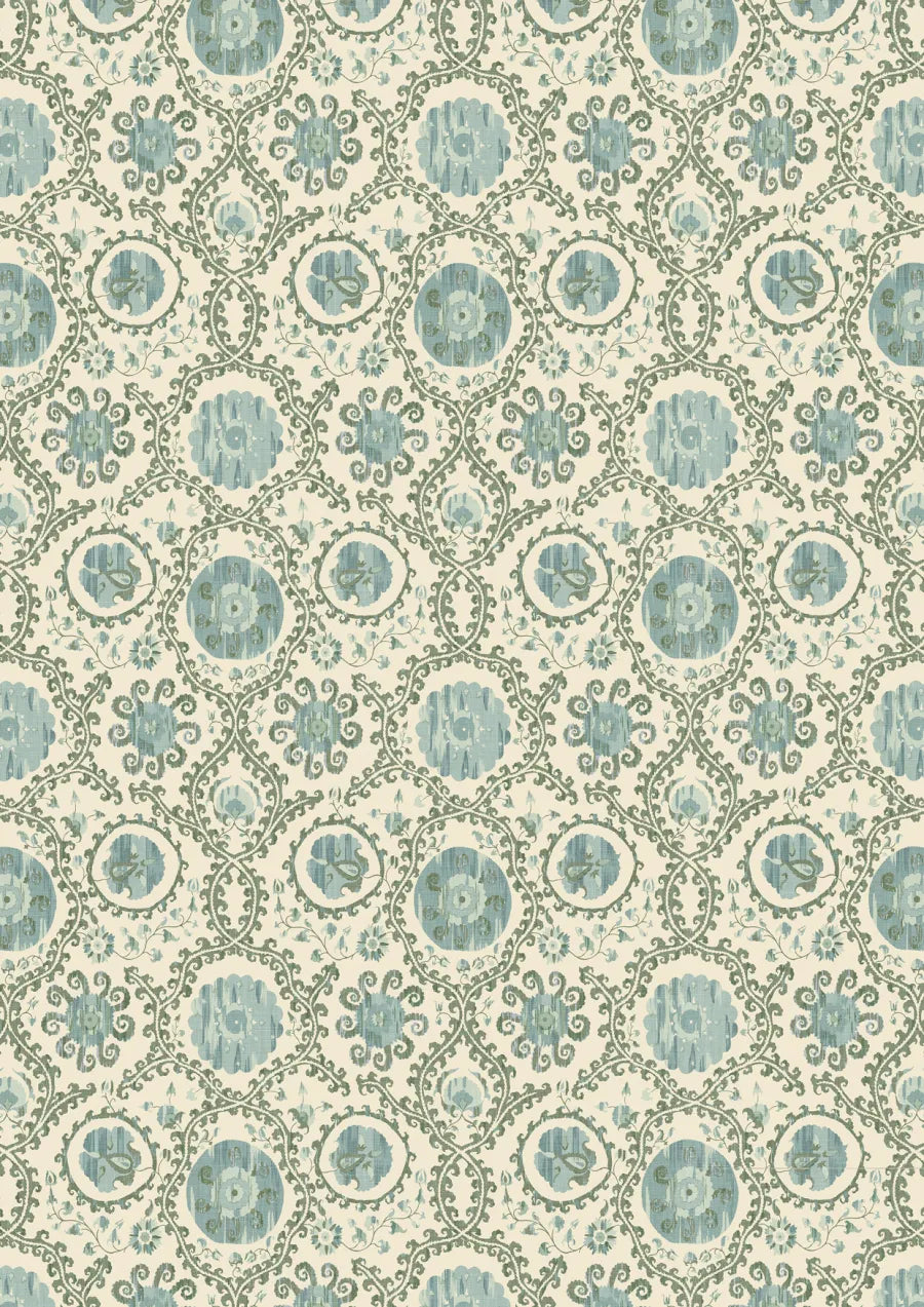 Lewis & Wood Oxus Ocean Blue Made to Measure Curtains – full width
