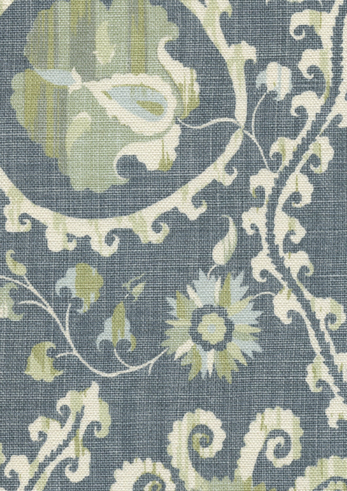 Lewis & Wood Oxus Persian Green Made to Measure Roman Blinds – fabric detail