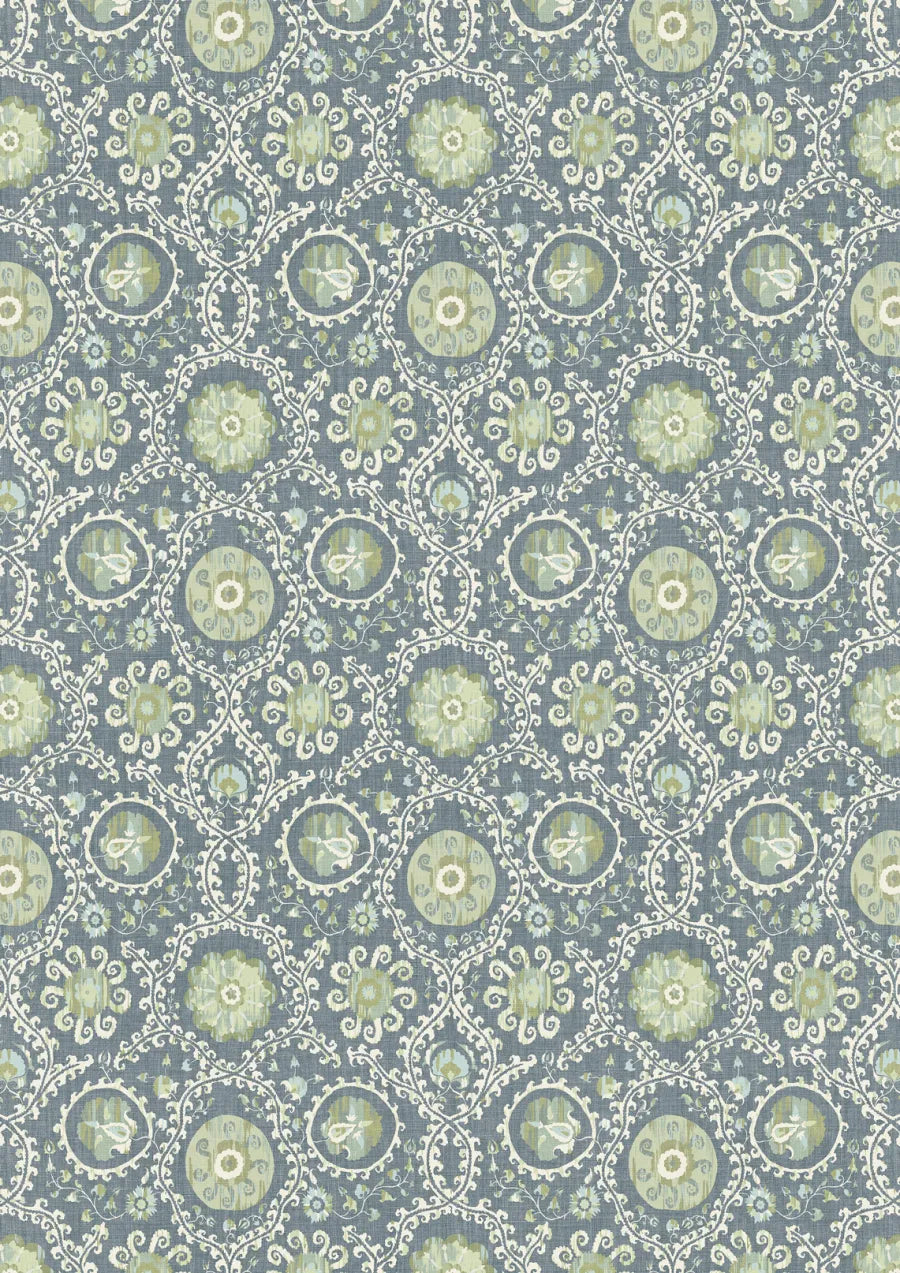 Lewis & Wood Oxus Persian Green Made to Measure Roman Blinds – full width