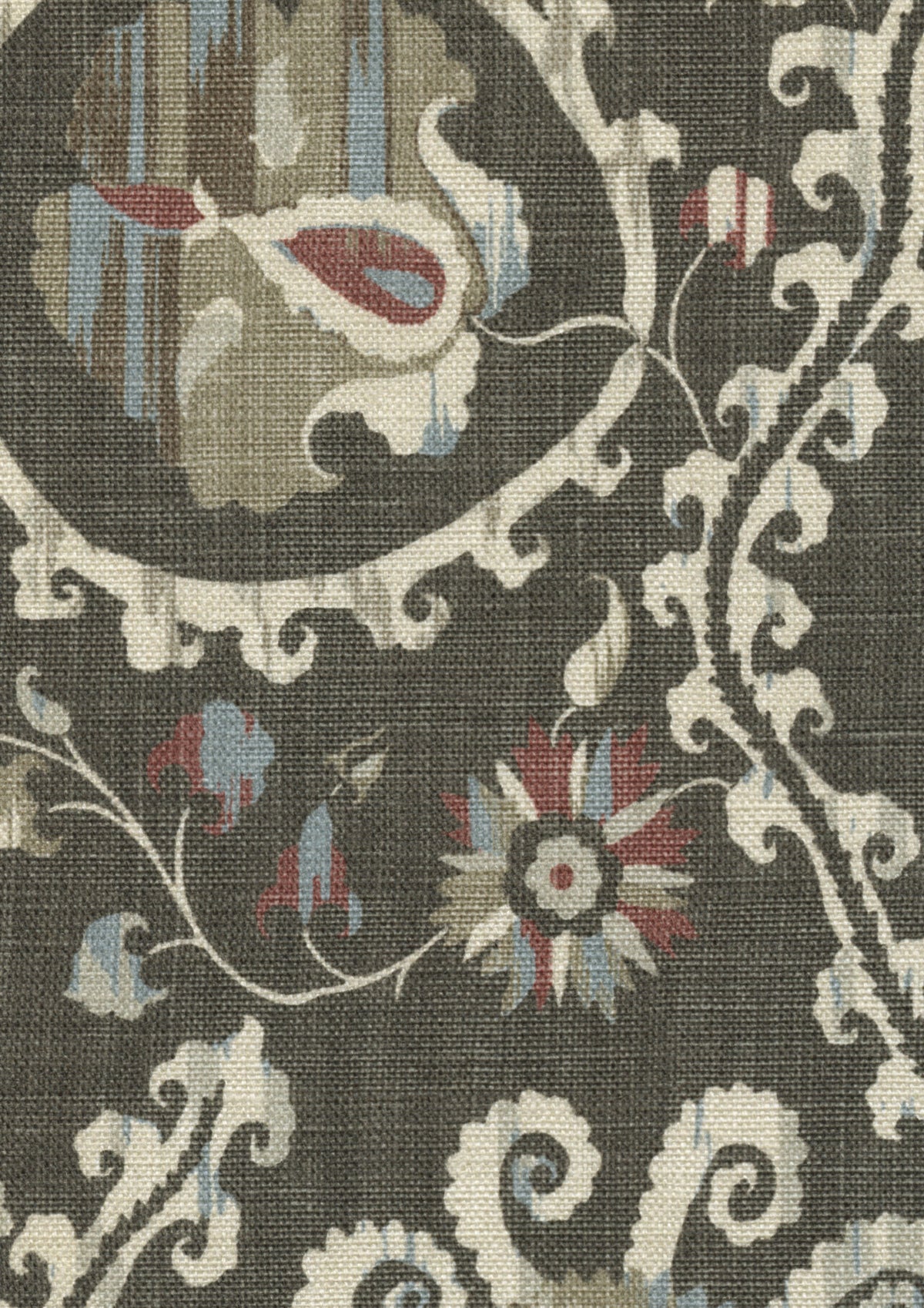 Lewis & Wood Oxus Turkish Brown Made to Measure Curtains – fabric detail