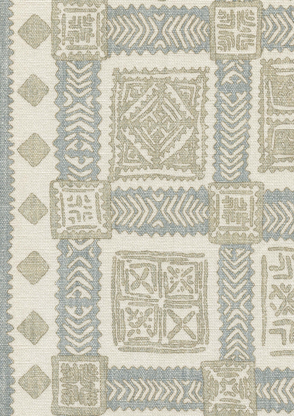 Lewis & Wood Palmyra Blue Sand Made to Measure Curtains – fabric detail