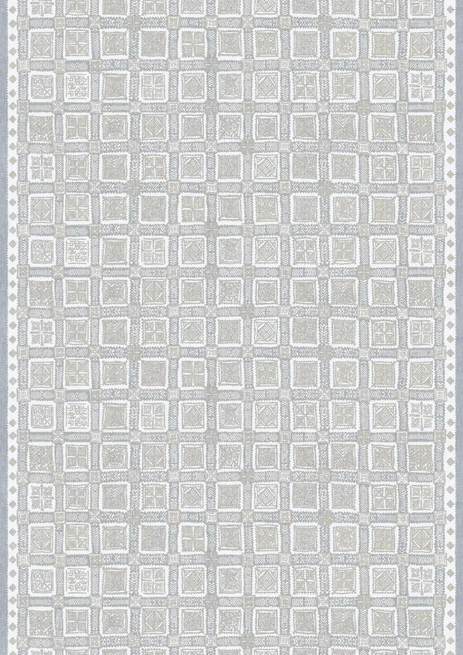 Lewis & Wood Palmyra Blue Sand Made to Measure Curtains – full width