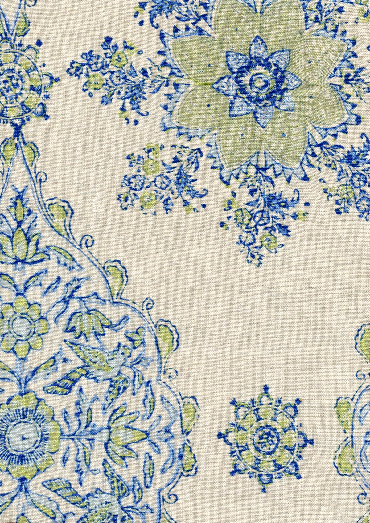 Lewis & Wood Pashmina Lapis Lime Made to Measure Curtains – fabric detail