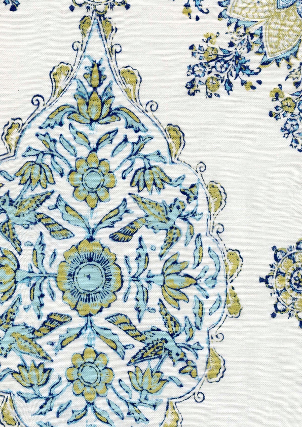 Lewis & Wood Pashmina LG Lapis Lime Made to Measure Curtains – fabric detail