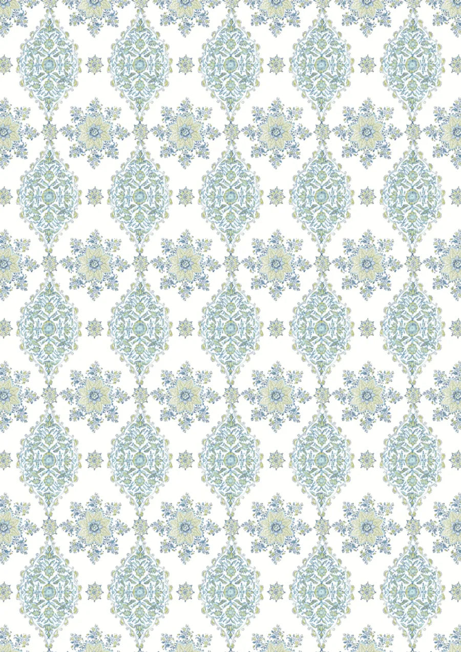 Lewis & Wood Pashmina LG Lapis Lime Made to Measure Curtains – full width