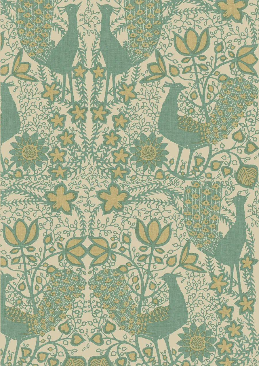 Lewis & Wood Peacock Frascati Made to Measure Curtains – close-up