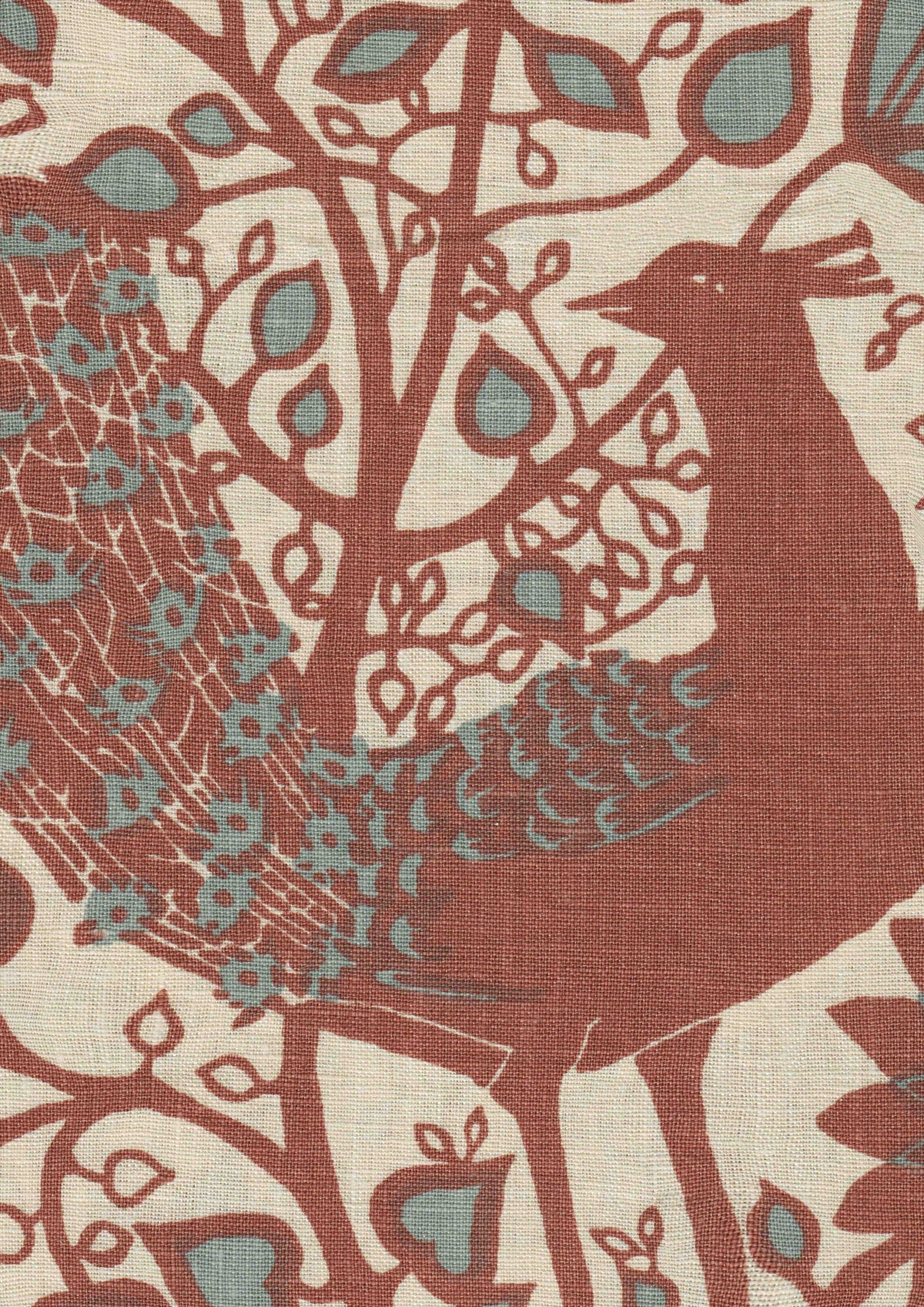 Lewis & Wood Peacock Rhone Made to Measure Curtains – fabric detail