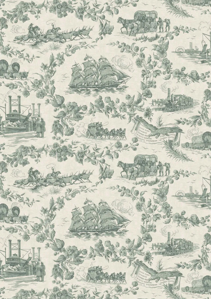 Lewis & Wood Pioneer Days Sagebrush Made to Measure Roman Blinds – full width
