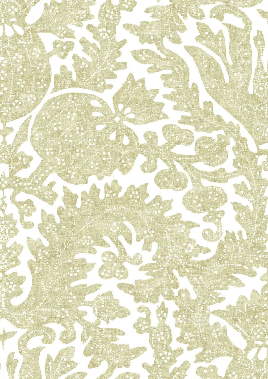 Lewis & Wood Pomegranate Fresco Chicory Made to Measure Roman Blinds – close-up