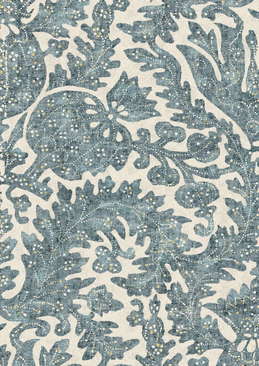 Lewis & Wood Pomegranate Sea Holly Made to Measure Curtains – close-up