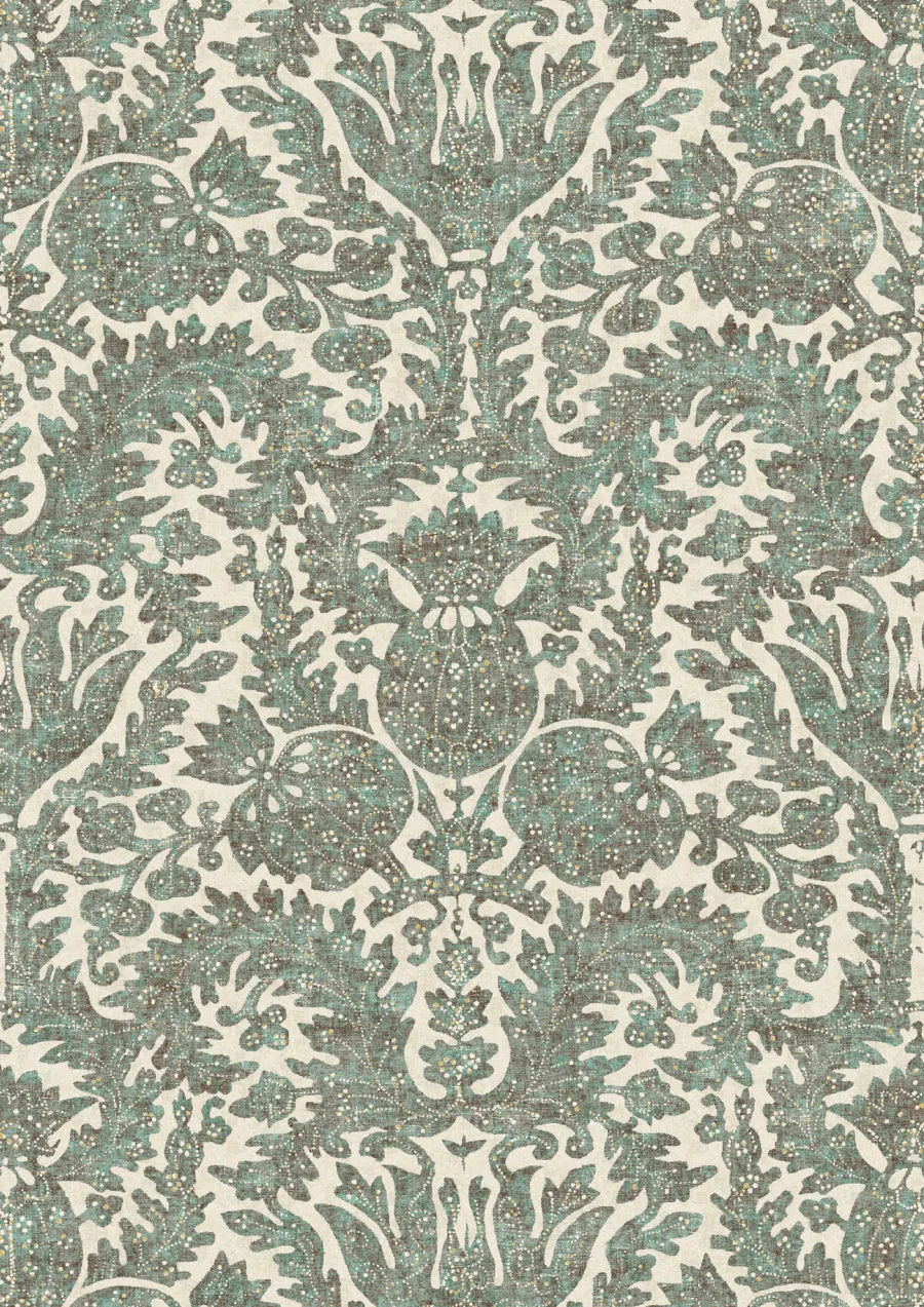 Lewis & Wood Pomegranate Verdigris Made to Measure Curtains – full width