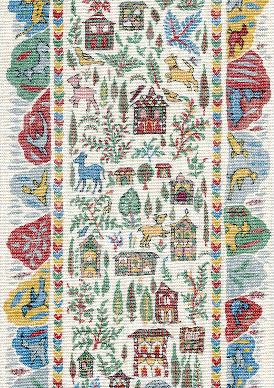 Lewis & Wood Ravi Ribbon Garland Made to Measure Roman Blinds – fabric detail