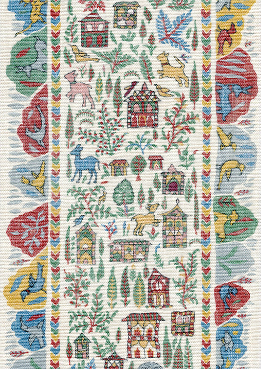 Lewis & Wood Ravi Ribbon Garland Made to Measure Roman Blinds – fabric detail
