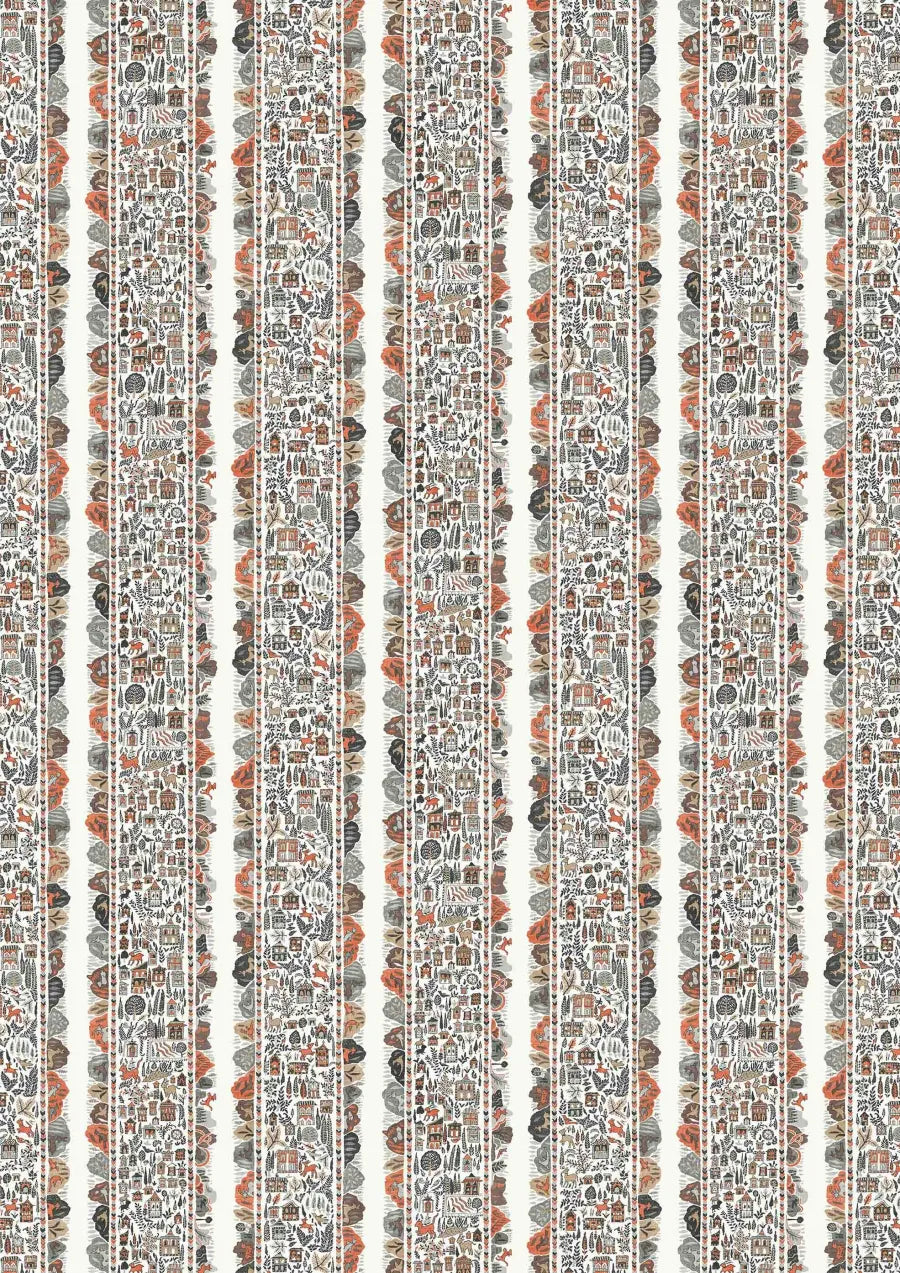 Lewis & Wood Ravi Ribbon Satsuma Soot Made to Measure Roman Blinds – full width