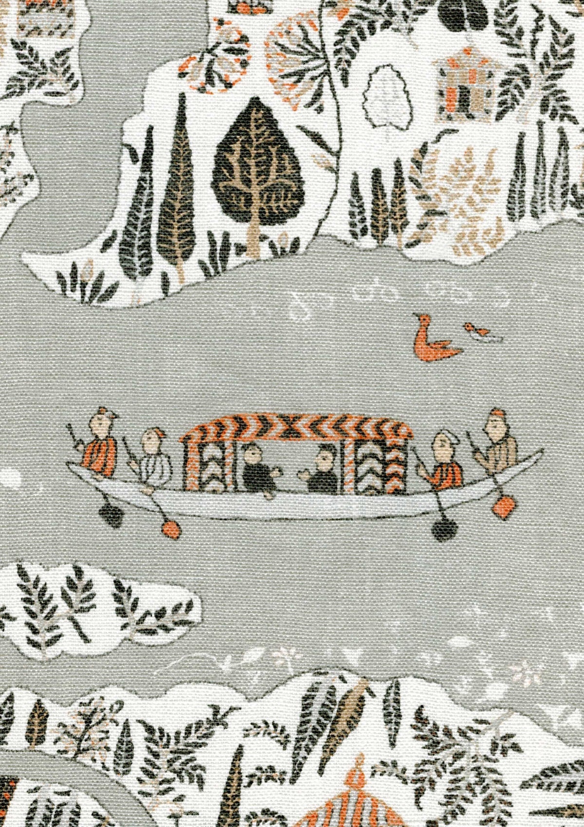 Lewis & Wood Regatta Satsuma Soot Made to Measure Curtains – fabric detail
