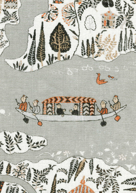 Lewis & Wood Regatta Satsuma Soot Made to Measure Roman Blinds – fabric detail