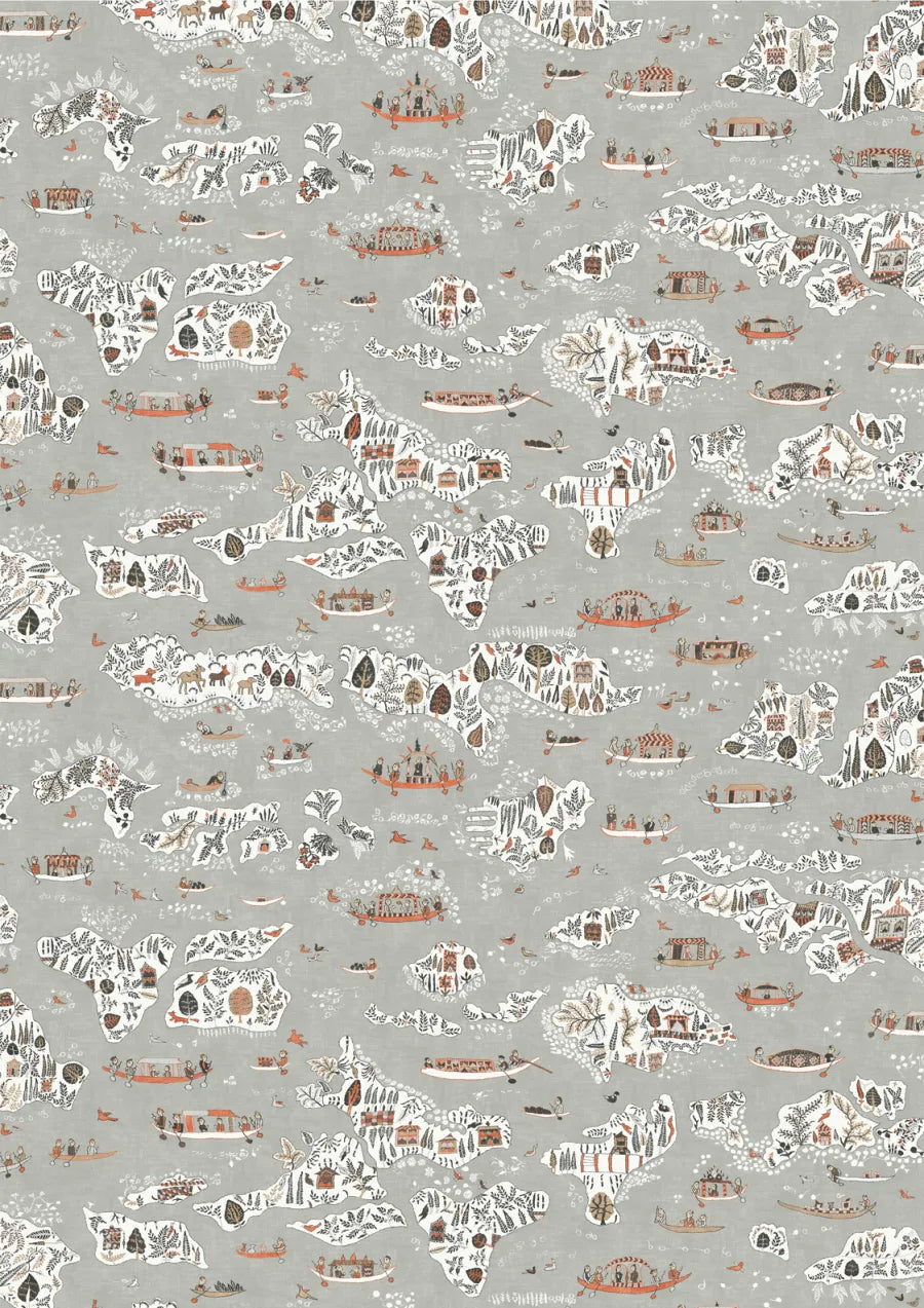 Lewis & Wood Regatta Satsuma Soot Made to Measure Curtains – full width