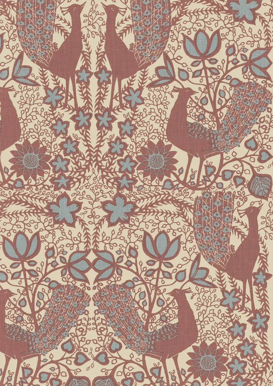 Lewis & Wood Peacock Rhone Made to Measure Curtains – close-up