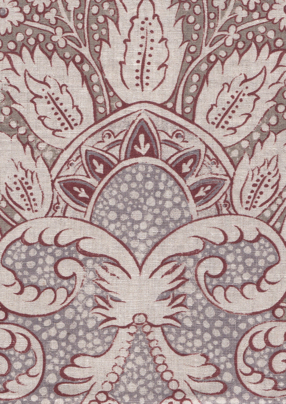 Lewis & Wood Rococo Linen Fritillary Made to Measure Curtains – fabric detail
