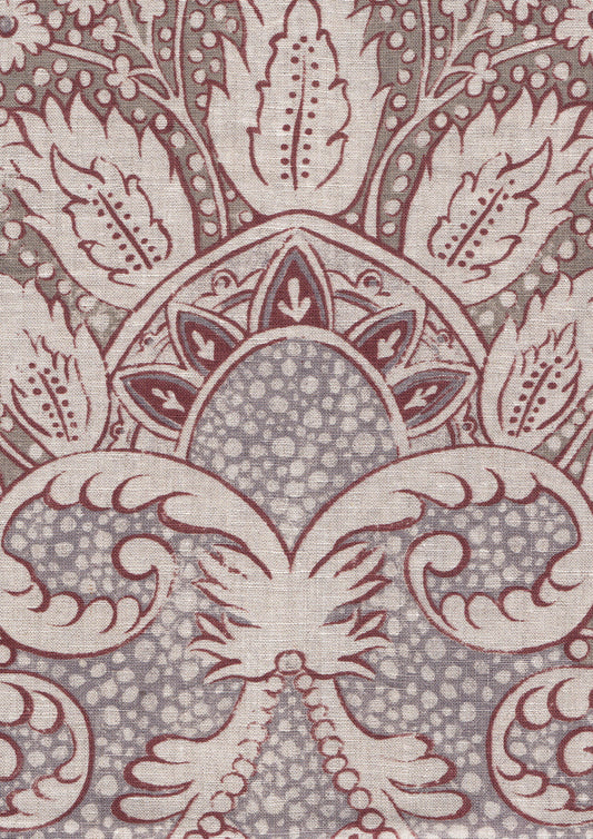 Lewis & Wood Rococo Linen Fritillary Made to Measure Curtains – fabric detail