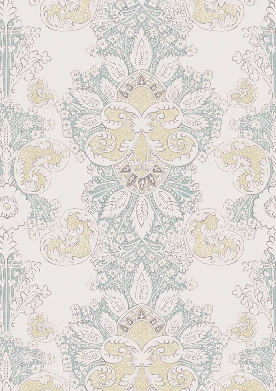 Lewis & Wood Rococo Linen Meadowsweet Made to Measure Curtains – close-up