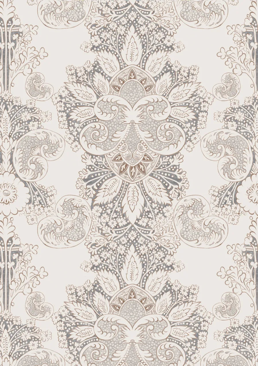 Lewis & Wood Rococo Linen Sparrow Made to Measure Roman Blinds – close-up