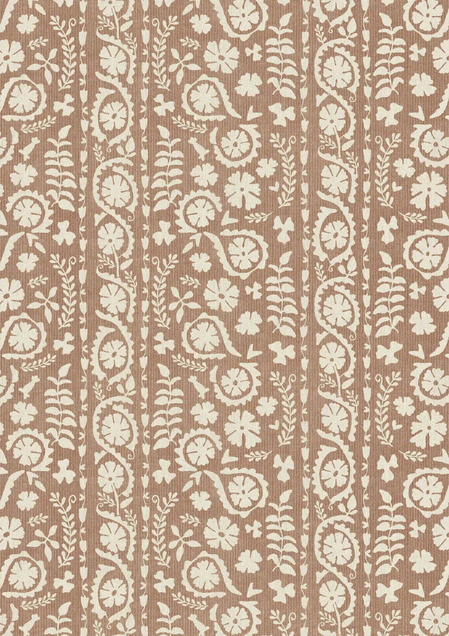 Lewis & Wood Rosetta Nutmeg Made to Measure Curtains – full width