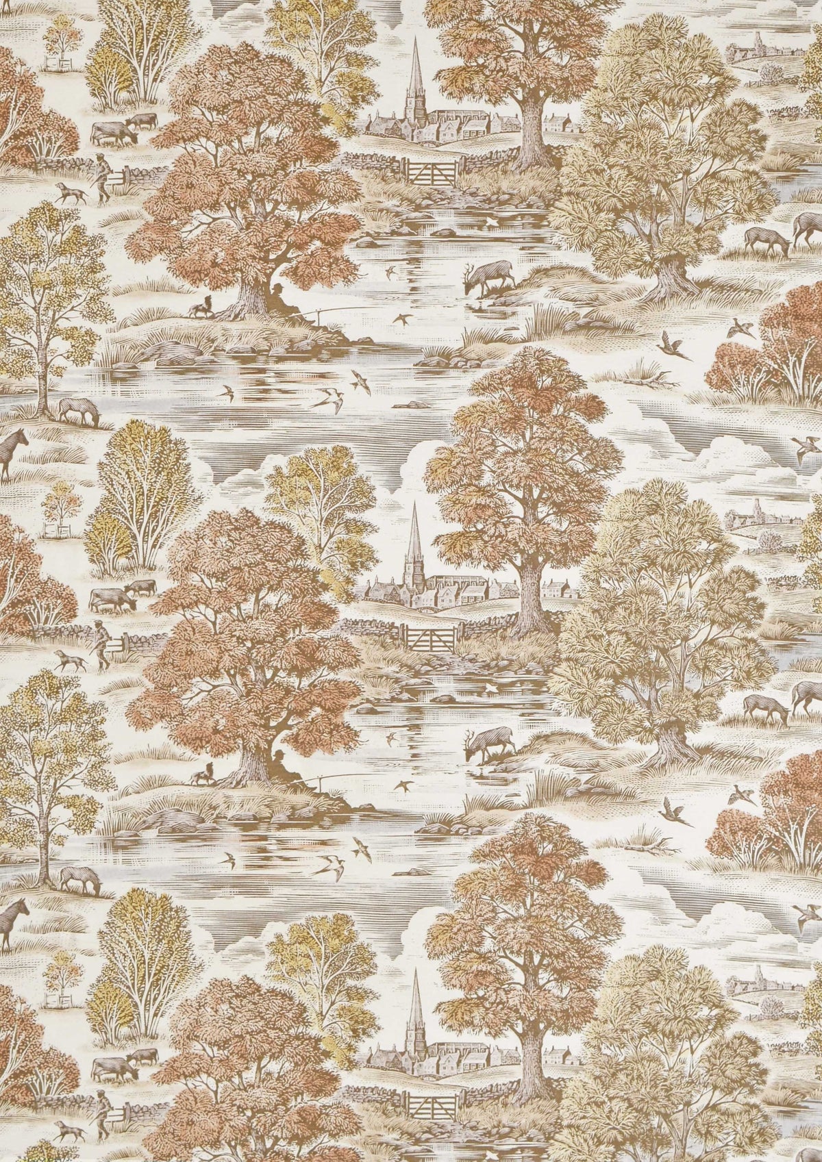Lewis & Wood Royal Oak Autumn Made to Measure Roman Blinds – full width