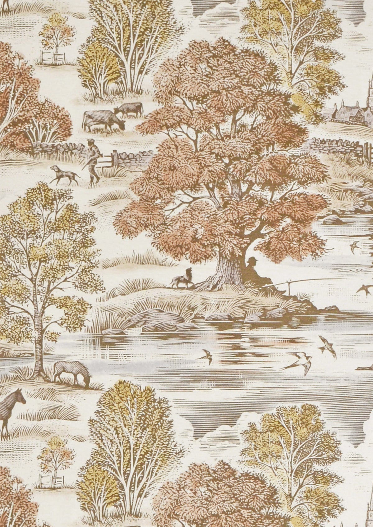 Lewis & Wood Royal Oak Autumn Made to Measure Roman Blinds – close-up