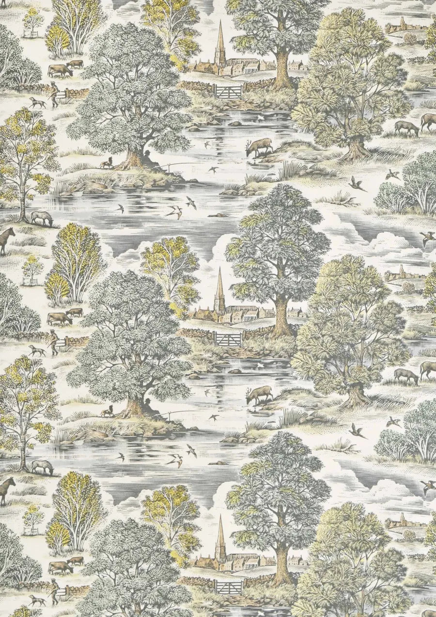 Lewis & Wood Royal Oak Spring Made to Measure Curtains – full width