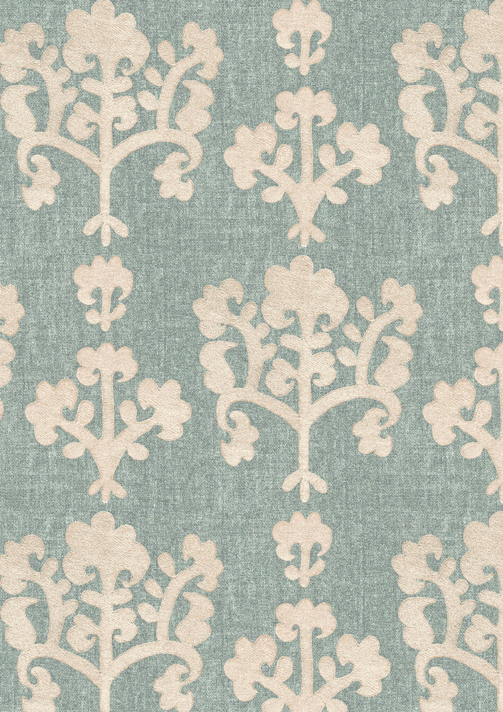 Lewis & Wood Saracen Aquamarine Made to Measure Curtains – close-up