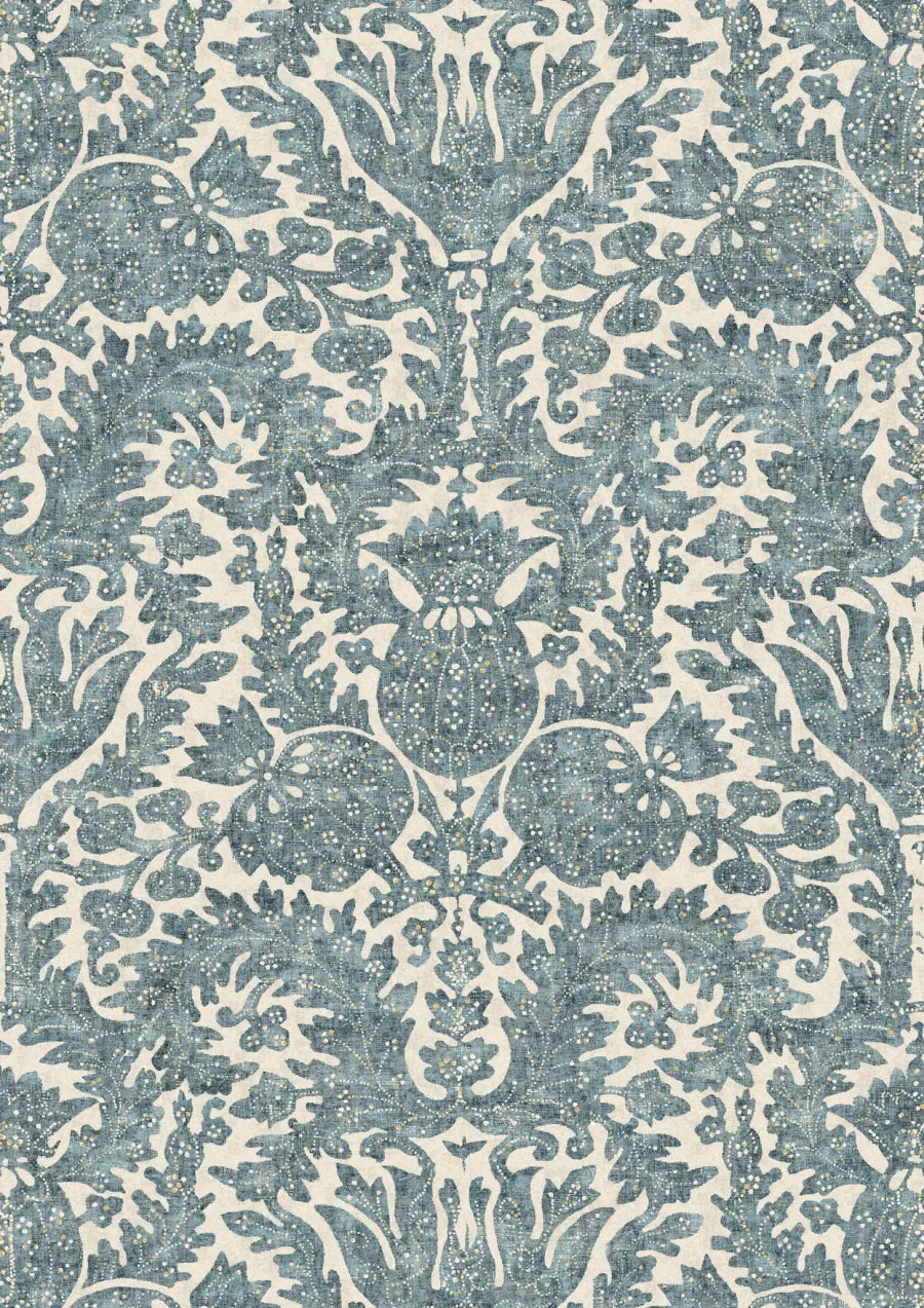 Lewis & Wood Pomegranate Sea Holly Made to Measure Curtains – full width