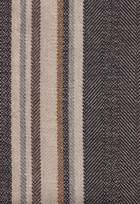 Lewis & Wood Selsley Stripe Crag Made to Measure Curtains – fabric detail
