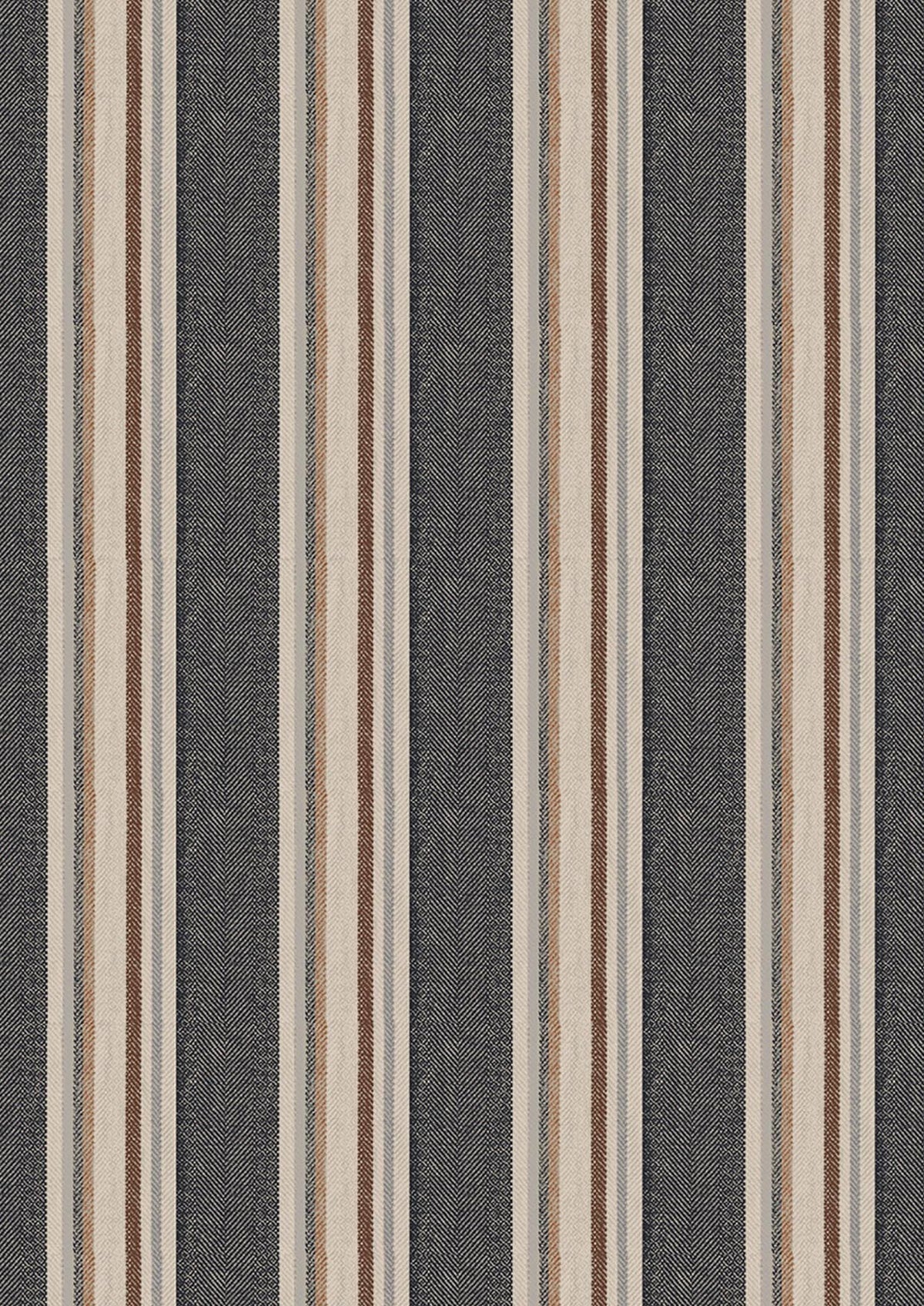 Lewis & Wood Selsley Stripe Crag Made to Measure Curtains – close-up