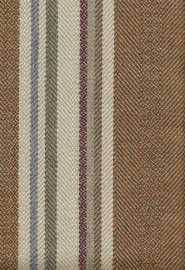 Lewis & Wood Selsley Stripe Peat Made to Measure Curtains – fabric detail