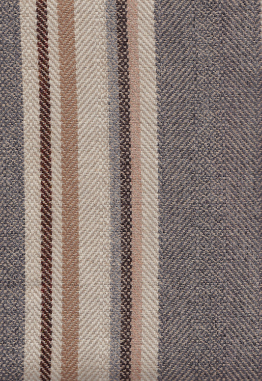 Lewis & Wood Selsley Stripe Slate Made to Measure Curtains – fabric detail