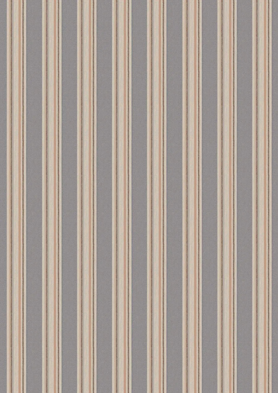 Lewis & Wood Selsley Stripe Slate Made to Measure Roman Blinds – full width