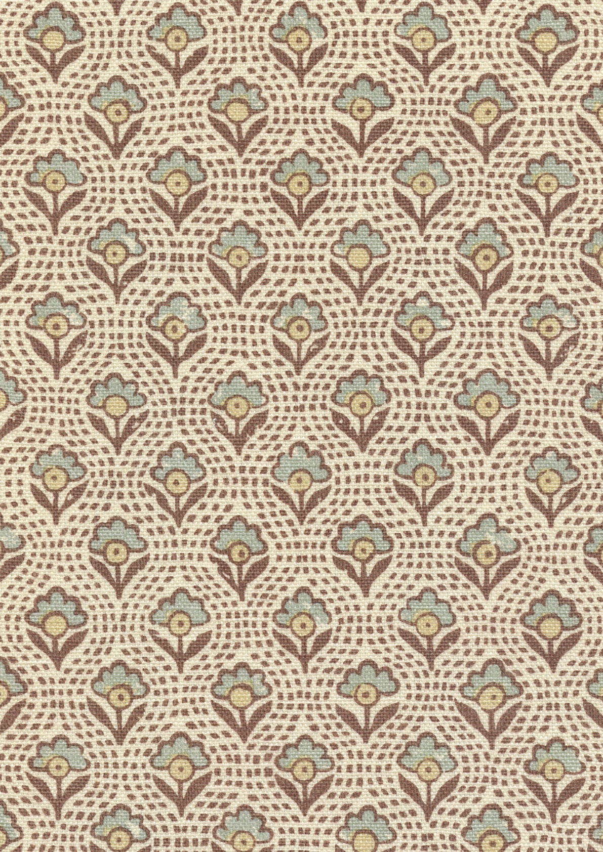 Lewis & Wood Speedwell Redwood Made to Measure Curtains – fabric detail