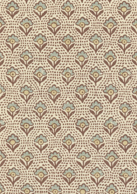 Lewis & Wood Speedwell Redwood Made to Measure Curtains – fabric detail