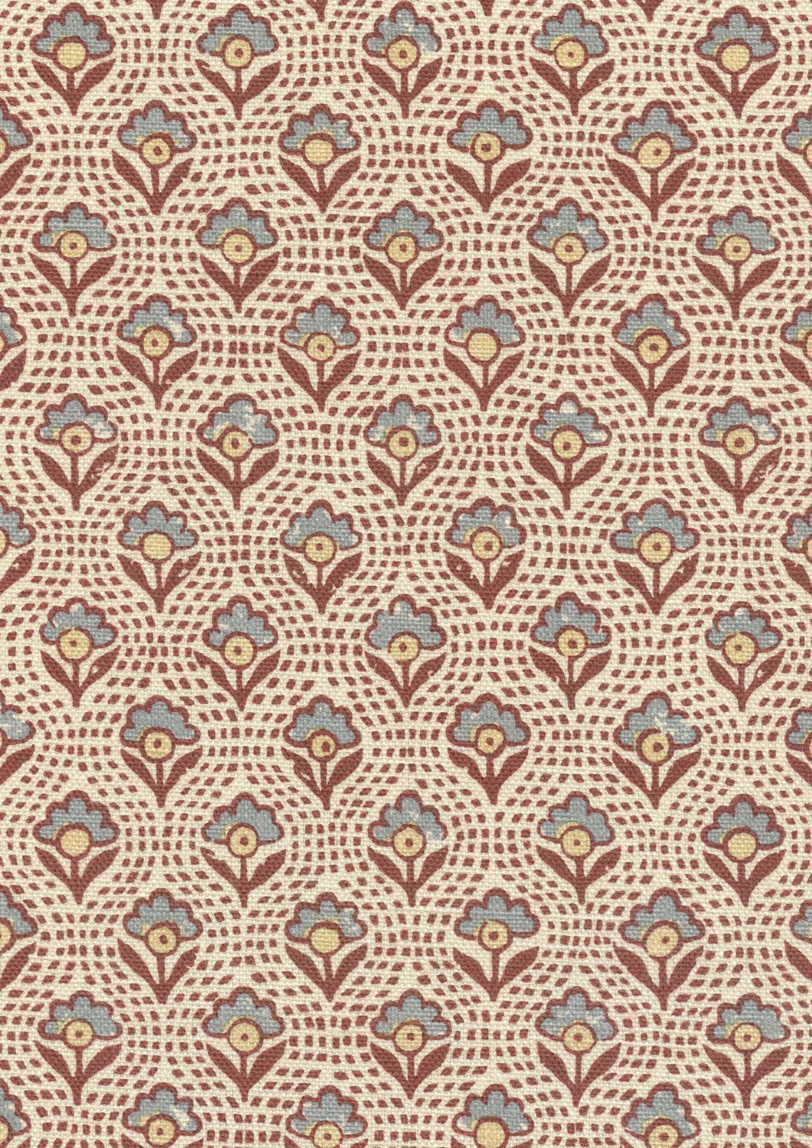 Lewis & Wood Speedwell Wedgwood Blue Made to Measure Curtains – fabric detail