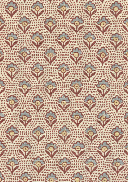 Lewis & Wood Speedwell Wedgwood Blue Made to Measure Curtains – fabric detail