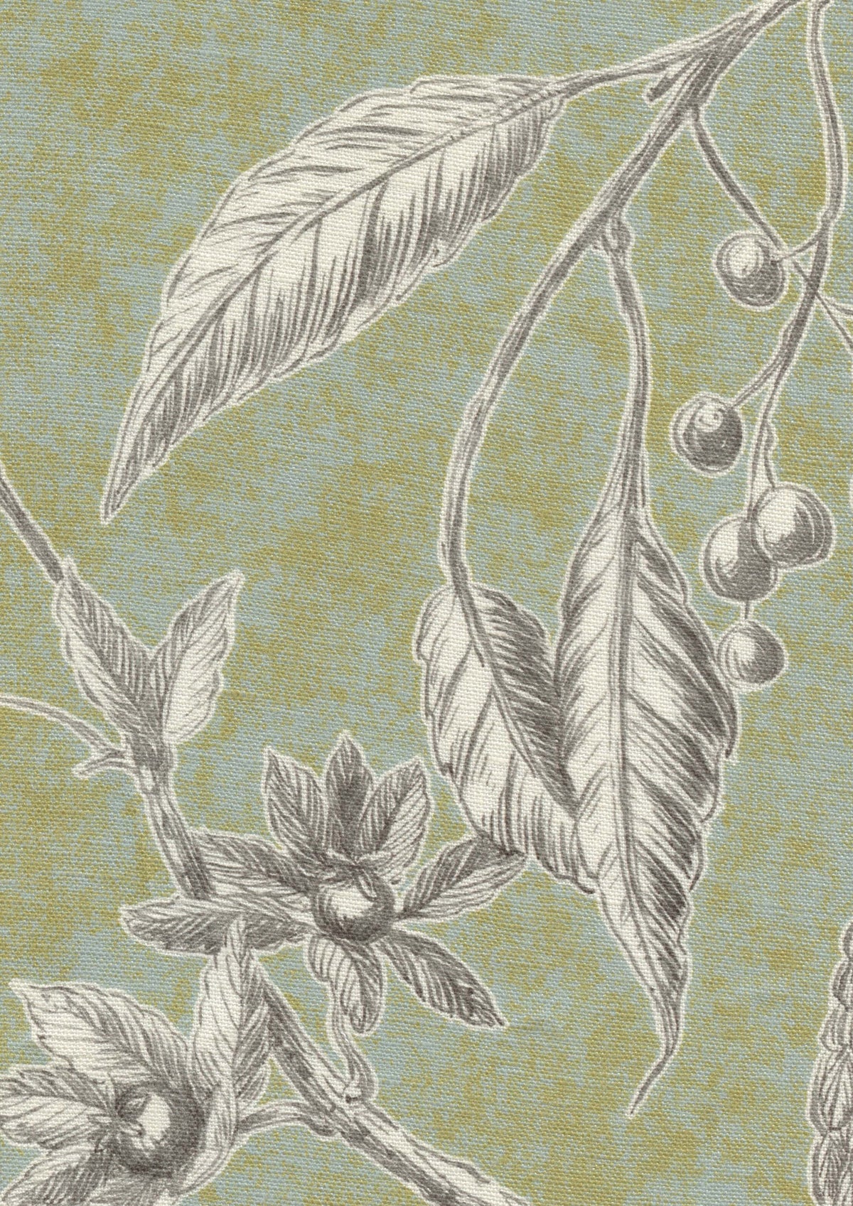 Lewis & Wood Squawk Charcoal Lime Made to Measure Curtains – fabric detail