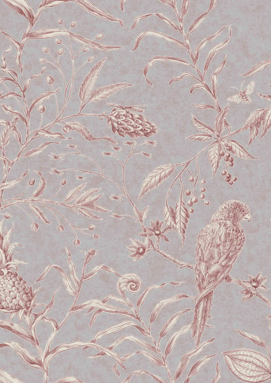 Lewis & Wood Squawk Parma Pink Made to Measure Curtains – close-up
