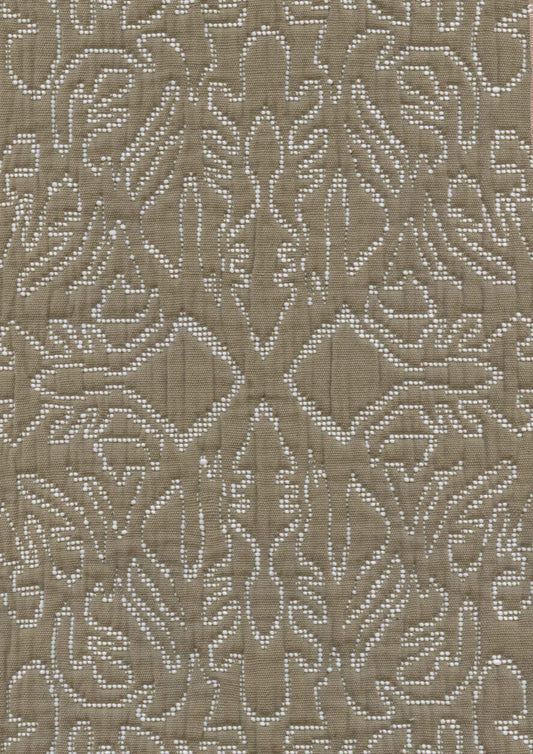 Lewis & Wood Stockholm Stitch Greige Made to Measure Roman Blinds – fabric detail