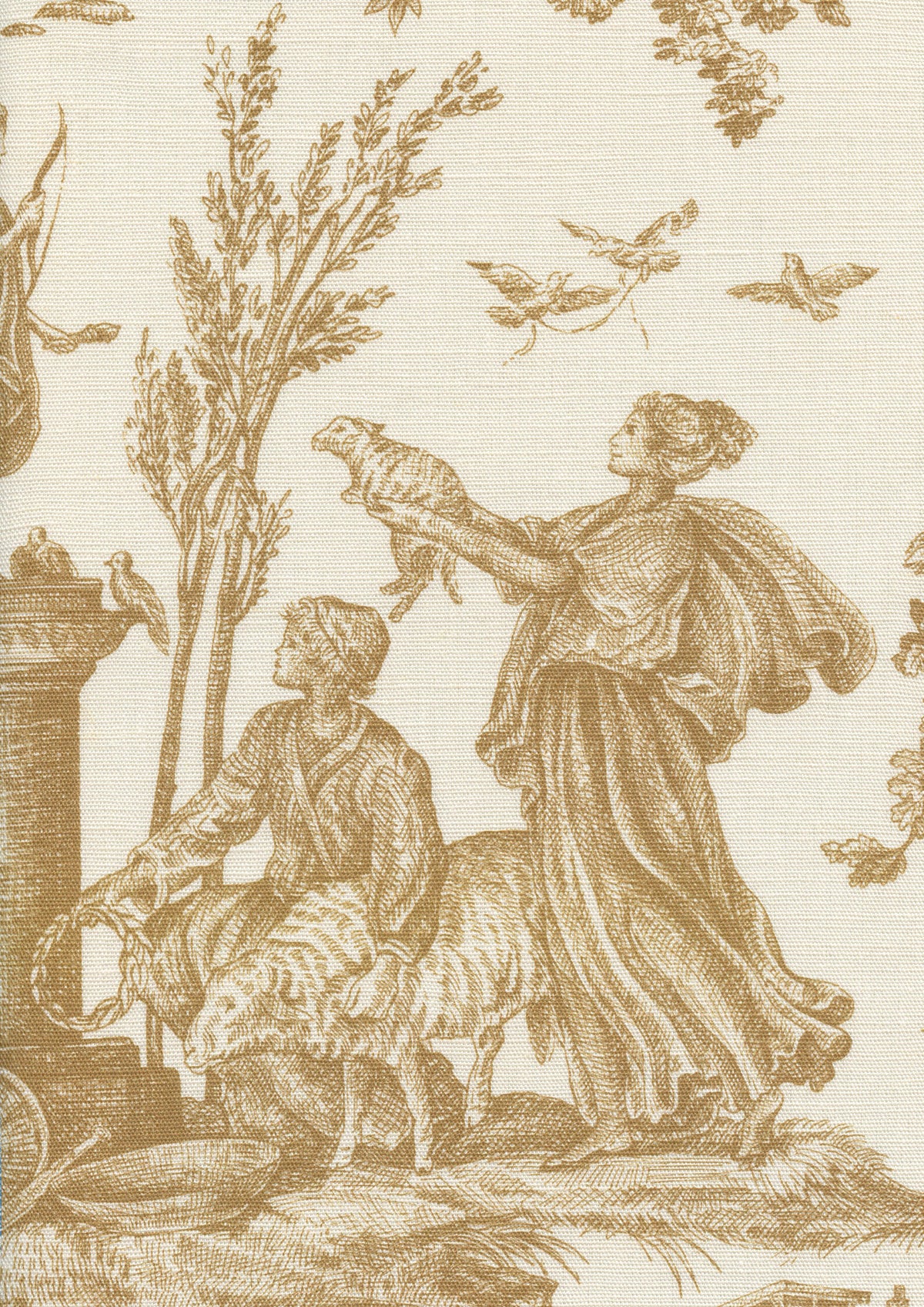 Lewis & Wood Toile Baptiste Dijon Made to Measure Curtains – fabric detail