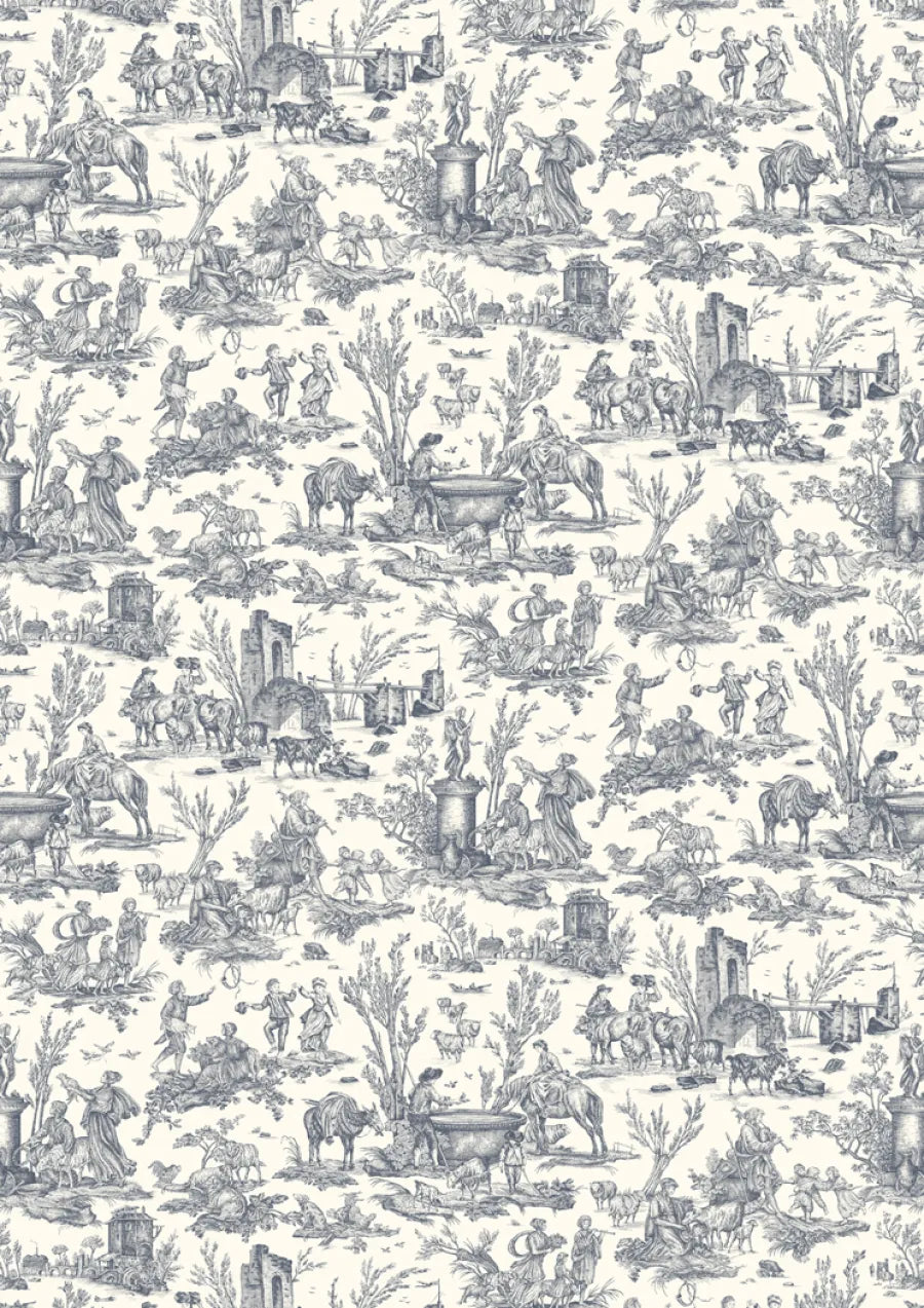 Lewis & Wood Toile Baptiste Moule Made to Measure Curtains – full width